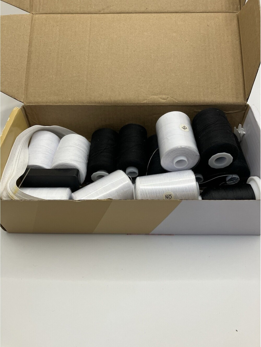 Thread-100% Polyester sewing thread Lot Of 13, New And Used
